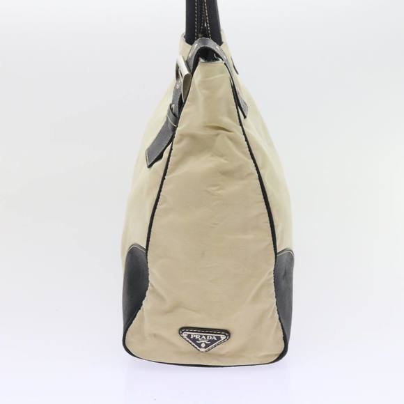 PRADA Tote Bag Nylon Beige Auth ar10404 - Picture 3 of 16